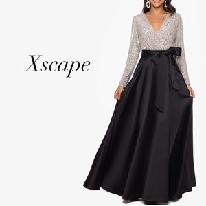 Xscape, Satin & Sequined, Formal Ballgown. Worn Once to a Wedding! *Size 14
